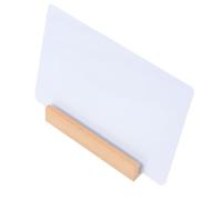 ORFOFE Pizarra de Avisos Pequeña con Base de Madera Clara, Fácil de Instalar y Decorativa para Bar y Hogar, Tablero Reutilizable para Mensajes y Notas