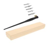 ORFOFE Pluma de Caligrafía Vintage de Madera Maciza Punta Inclinada Metálica Multifuncional para Dibujo y Escritura Artística Diseño Ergonómico para Uso Cómodo y Precisión en Lettering