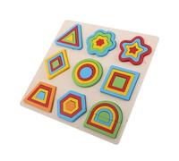 ORFOFE Puzzle de Formas de Madera Montessori para Desarrollo Sensorial Tablero de Colores Seguro con Bordes Redondeados Juguete Educativo para Reconocimiento de Figuras y Colores Pequeños