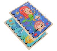 ORFOFE Puzzles de Madera Educativos para Juguete Montessori de Desarrollo Cognitivo de Madera Seguro con Diseño de Esquinas Suaves Estimula Creatividad y Pensamiento Lógico para