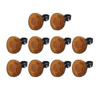 ORFOFE Reflectores de Bicicleta Montaña 10 Unidades Amarillos Redondos Reflectantes para Ciclismo Nocturno Accesorios Seguridad Visibilidad Alta para Manillar y Poste Asiento