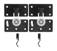 ORFOFE Rodillo Puerta Corredera de Acero Laminado en Frío Negro, 2 Piezas, Resistente al Desgaste y Duradero para Puertas de Armario y Cocina Hogar