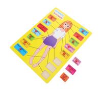 ORFOFE Rompecabezas de Madera Corporal, Puzzle Educativo de Partes del Cuerpo Humano en Español, Piezas Grandes Fáciles de Manipular, Herramienta Cognitiva para Jardín de Infantes,