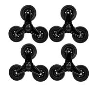 ORFOFE Ruedas Triangulares para Subir Escaleras 4 Unidades, Repuestos de Hierro para Carrito de Compras Plegable, Compatibles Carretillas Utilitarias y Carros de Transporte