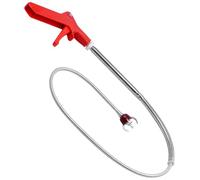 ORFOFE Serpiente para Inodoro de 51 Pulgadas Garra de Cuatro Dientes, Herramienta de Dragado y Recogida para Desatascar Tuberías y Desagües, Limpiador de Tuberías para Baño y Cocina