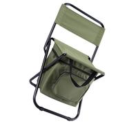 ORFOFE Silla Portátil con Bolsa Isotérmica Respaldo Ergonómico y Almacenamiento Ligera y Práctica para Camping Pesca Hielo y Actividades al Aire