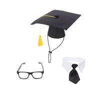 ORFOFE Sombrero de Graduación para Perros en Tela No Tejida Negro, Accesorio Decorativo para Fiestas y Temporada de Graduación, Set de 1 Unidad para Mascotas