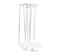 ORFOFE Soporte para Brochetas de Barbacoa de Acero Rack Resistente para Pinchos de Parrilla al Aire con Agujas para Asados y Kebabs para Doméstico y Profesional