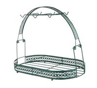 ORFOFE Soporte para Tazas Té de Europeo Hierro Organizador y Rejilla de Secado para Cocina Oficina o Restaurante Capacidad para Tazas y Platos Acabado Verde