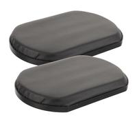 ORFOFE Soporte Reposapiernas de Cuero Negro para Silla de Ruedas Cómodo y Fácil de Instalar, 2 Piezas para Usuarios de Silla de Ruedas