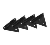 ORFOFE Soportes Ocultos de 8cm con Diseño Triangular, Instalación Fácil 4 Piezas Negros y Soporte Fuerte con Tornillos Incluidos para Estantes Flotantes para Oficina y Hogar