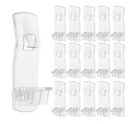 ORFOFE Soportes para Estantes Transparentes de Plástico Autoblocantes 60 Unidades Diseño Curvado 51 X 175 X 22 MM para Armarios Cocina y Librerías Clips Resistentes para Organizar