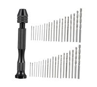ORFOFE Taladro Manual de Precisión con Portabrocas Joyería y Carpintería con Brocas para Perforar Madera Plástico y Materiales Delicados Duradero y Compacto