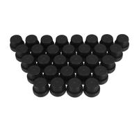 ORFOFE Tapa para botella de aceite esencial con rosca de 18 dientes, 30 unidades negras de PP, cierre hermético para frascos de 5-100 ml, accesorio antipérdida para uso doméstico