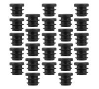 ORFOFE Tapones de Plástico Negros para Patas de Silla 20 MM Protectores de Deslizamiento para Muebles Tapas Redondas para Orificios Insertos para Patas de Taburetes Pack 50 Unidades