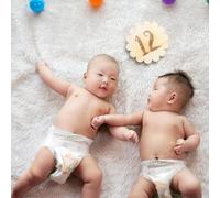 ORFOFE Tarjetas Mensuales para Bebés Recién Nacidos, Set de 12 Piezas de Madera Números de Encaje, para Fotografía y Celebración de Cumpleaños, Accesorio Creativo para Shower
