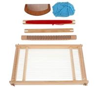 ORFOFE Telar de Madera Mediano para Tapices Hechos a Mano Kit Multifuncional de Tejido DIY Varilla y Peine de Madera de Haya Herramienta Artesanal para Principiantes y Color Aleatorio