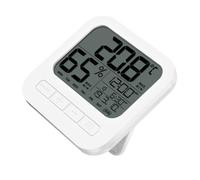 ORFOFE Termómetro Higrómetro Digital LCD Alta Precisión Medidor de Temperatura y Humedad Interior con Pantalla Multifunción para Hogar y Oficina