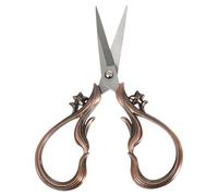 ORFOFE Tijeras de Bordar Vintage de Acero Inoxidable Dorado, Accesorio de Costura Pequeño Estilo Europeo para Bordado y Corte de Papel