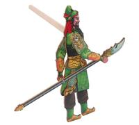 ORFOFE Títeres de Sombras Tradicionales Chinas Adultos Figura de Mano de Papel Recortado Artesanal Accesorio Cultural del Teatro de Sombras del Período Tres Reinos Guan Gong