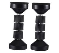 ORFOFE Tope Antivibración Ajustable para Cabecero y Marco de Cama, Fijador Negro Extragrande 9,5-11 Cm, Soporte Antivibración para Muebles y Mesitas de Noche, Kit 2 Piezas para Hogar