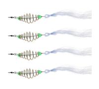 ORFOFE Trampa de Pesca Profesional 4 Uds Red de Pesca Práctica Resorte para Cebo y Gran Capacidad para Ríos Lagos y Actividades al Aire Libre Color Aleatorio