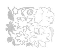 ORFOFE Troquel de Corte Metálico de Flores en Acero para Scrapbooking, Plantilla Manualidades de Álbumes, Herramienta Versátil para Proyectos DIY y Decoración Creativa