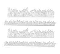 ORFOFE Troqueles de Corte de Acero al Carbono 4 Pcs Diseño de Borde de Hierba para Scrapbooking, Plantillas de Metal para Manualidades y Creación de Tarjetas, Usos Multipropósito