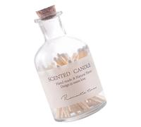ORFOFE Vela Perfumada Match con Tarro de Cerillas de Vidrio y Fósforos de Madera para Iluminación Fácil en Mesas de Café y Obsequio Especial