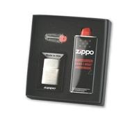 Org.Zippo 'Set de regalo' fzg. cromo geb. incl. 1 FL. Gasolina + 6 Fuegos piedras