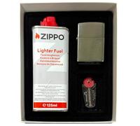 Org.Zippo 'Set de regalo' fzg. cromo geb. incl. 1 FL. Gasolina + 6 Fuegos piedras