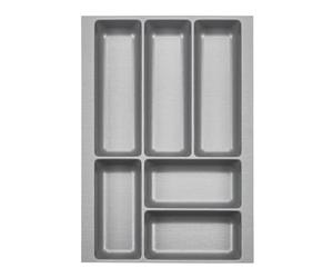 Orga-box 2 Cubertero fondo: 461 x ancho: 309 mm gris plateado con estructura de lona para cajón Nobilia de 40 cm hasta 07/2012 (¡MIDA POR FAVOR LAS DIMENSIONES DEL INTERIOR DE SU CAJÓN!)