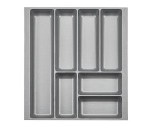 Orga-box 2 Cubertero fondo: 461 x ancho: 409 mm gris plateado con estructura de lona para cajón Nobilia de 50 cm hasta 07/2012 (¡MIDA POR FAVOR EL INTERIOR DE SU CAJÓN!)