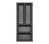 Orga-box 3 Cubertero fondo: 473 x ancho: 191 mm antracita con estructura | de lona para cajones de 30 cm, por ejemplo en cocinas Nobilia a partir del 08.2012