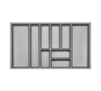 Orga-box 3 Cubertero fondo: 473 x ancho: 791 mm gris plateado | con estructura de lona para cajones de 90 cm p.ej. en cocinas Nobilia a partir del 08.2012