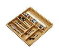 ORGA-BOX BAMBÚ cubertero con 6 compartimentos para cajones de cocina Wellmann y Alno en armario de 60 cm