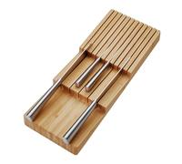 Orga-box Bandeja para cuchillos de bambú 448 x 174 x 45 mm 3 bandejas
