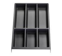 Orga-box cubertero SEPARADO Individual gris pizarra veteado (300 x 474 x 51 mm) Cajón a partir de 40 cm de ancho para cubertería