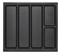 Orga-box I Bandeja multiusos 519 x 50 x 473 mm gris lava con estructura perlada Cubertero para Tandembox Antaro/Intivo y ModernBox en armario de 60 cm