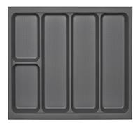 Orga-Box I Bandeja multiusos 519 x 50 x 473 mm gris orión con revestimiento antifricción Cubertero para Tandembox Antaro/Intivo y ModernBox en armario de 60 cm