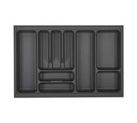 Orga-Box I Cubertero 719 x 473 gris orión con estructura perlada y revestimiento antideslizante para Tandembox Antaro/Intivo y ModernBox en armario de 80 cm