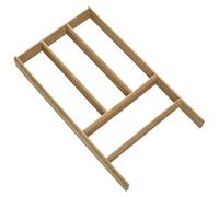 Orga-Box Individual Cubertero de bambú aceitado (473 x 273 x 50 mm) Cubertero multifuncional Sistema divisor para cajones con una profundidad interior de 473 mm