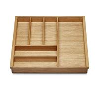 Orga-box ROBLE Cubertero para cajón de 60 mm p. ej. Nobilia desde 2013 (473 x 497 mm) Organizador de cocina de madera con 6 compartimentos III
