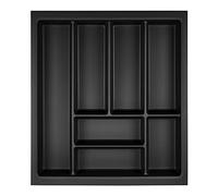 Orga-box Slim Cubertero 425 x 476 mm gris lava con estructura perlada | para 50 cm armarios cajonera de cocina SO
