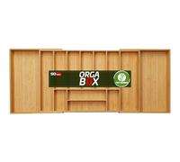 Orga-box UNIVERSAL cubertero de bambú ajustable para anchura de armario 900-1200 mm hasta 13 compartimentos para profundidad de cajón 473 mm