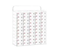 Orga de acrílico transparente montado en la pared con 50 ranuras. Ideal para escuelas, oficinas, estudiantes y empleados. Solución de almacenamiento perfecta para turistas y gestión eficiente