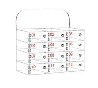 Orga de acrílico transparente para teléfono montado en la pared, almacenamiento móvil de 12 ranuras para estudiantes, empleados y turistas, elegante solución de gestión de teléfonos que ahorra espacio