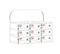 Orga de pared de acrílico transparente para estudiantes y empleados, solución de almacenamiento de 9 compartimentos para oficinas y espacios públicos, diseño elegante funcional y que ahorra espacio