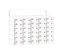 Orga de teléfono de acrílico transparente de 30 ranuras, ideal para estudiantes, empleados y turistas, perfecto para soluciones de almacenamiento y gestión de oficina y escuela