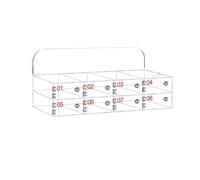 Orga8Slot - Almacenamiento de acrílico transparente para estudiantes, empleados, turistas, fácil acceso, gestión de desorden y solución de ahorro de espacio